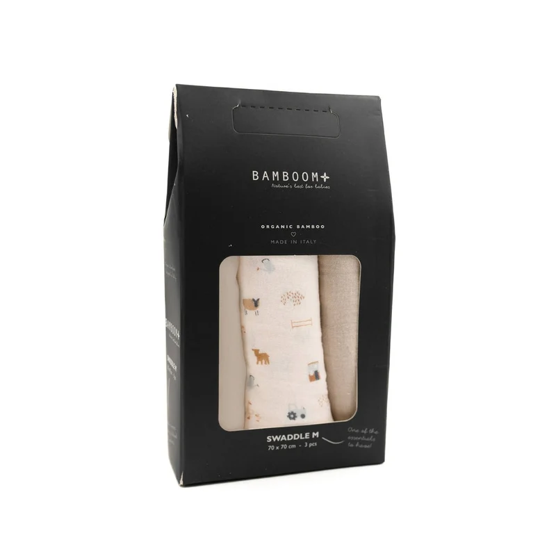 Swaddle Muslin Medium Bamboom 3 Pack 70x70 cm