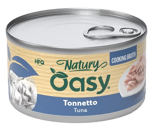 Oasy Wet Cat Natury Cooking Broth Tonnetto Lattina 85 g