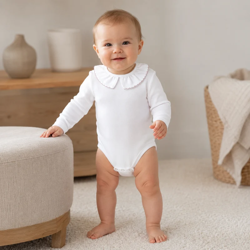 Body Neonato Con Colletto Arricciato LU2525