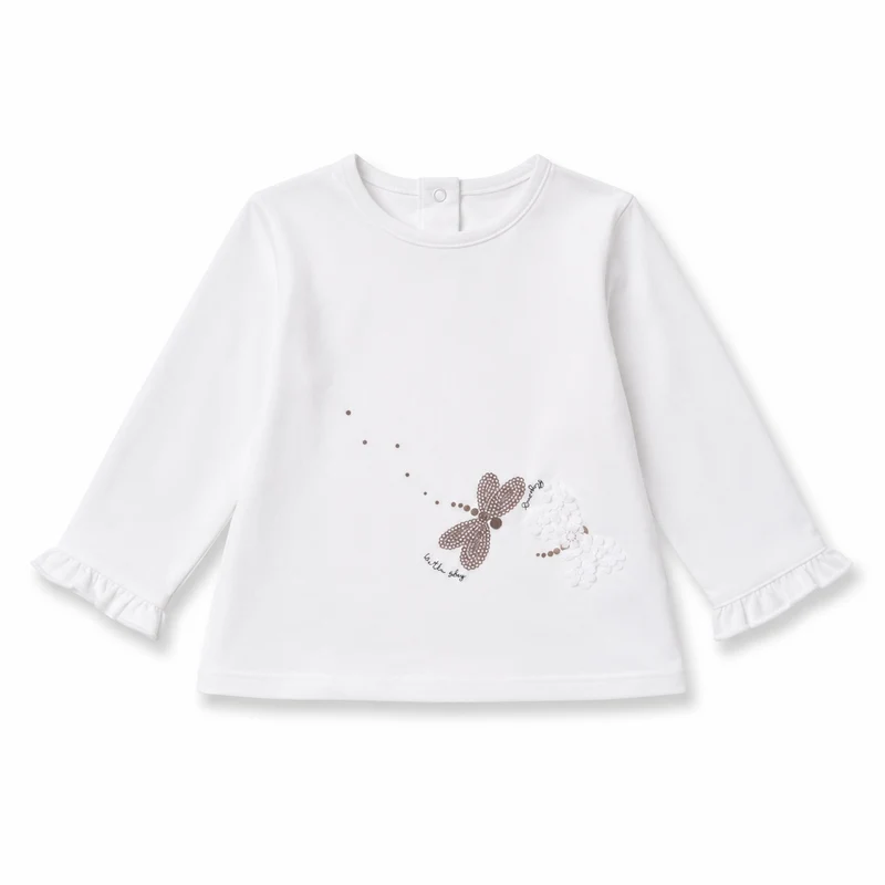 Maglietta Neonata Con Ricamo Libellula LU2522