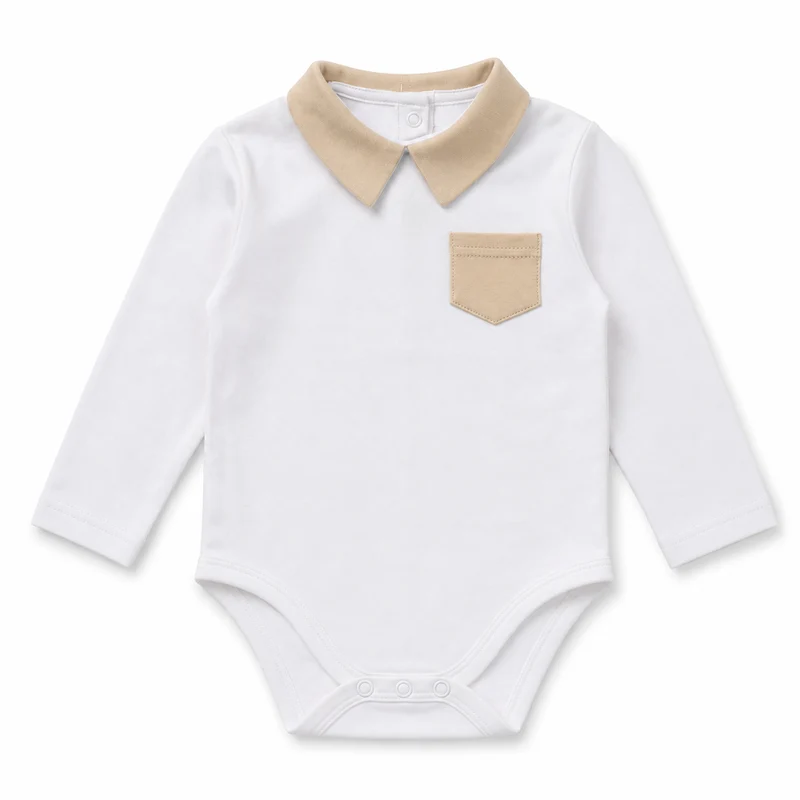 Body Polo Neonato Con Colletto E Taschino LU2512