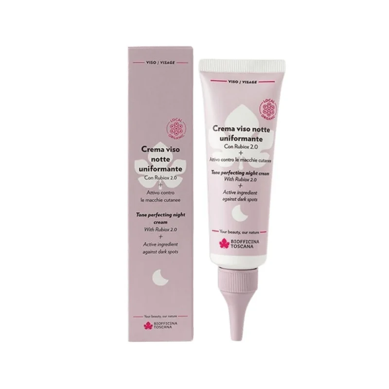 Crema viso notte uniformante contro le macchie cutanee con Rubiox® 2.0 +