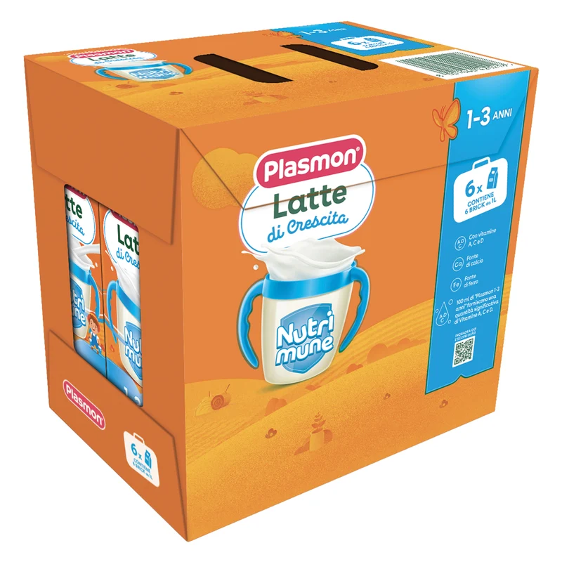 Plasmon Latte di Crescita Nutrimune liquido 6 L (6x1000 ml)