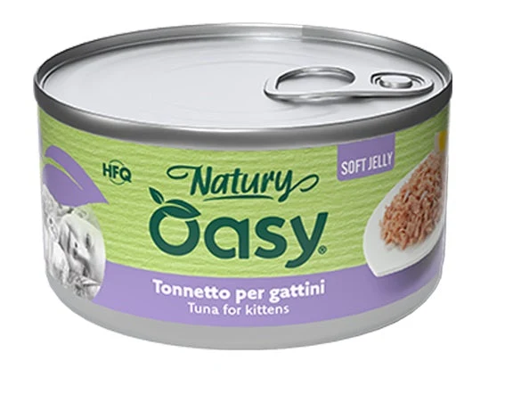 Oasy Wet Cat Natury Soft Jelly Tonnetto per Gattini Lattina 85 g