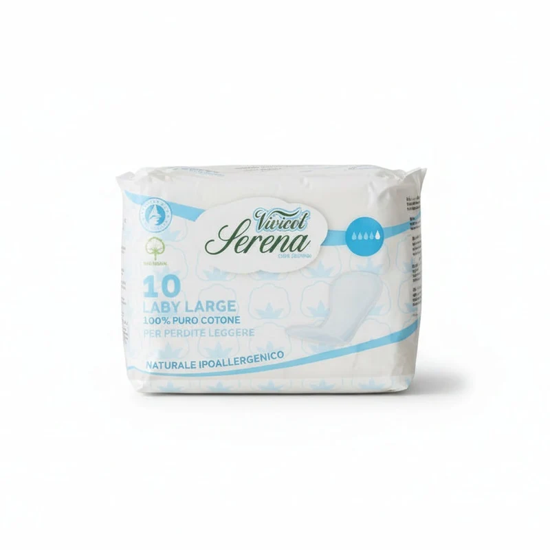Serena Bio Cotone assorbenti lady Leggera Incontinenza e Post Parto LARGE