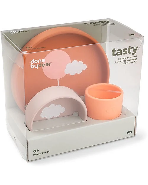 Set Pappa in Silicone Piatto Ciotola e Tazza Done by Deer