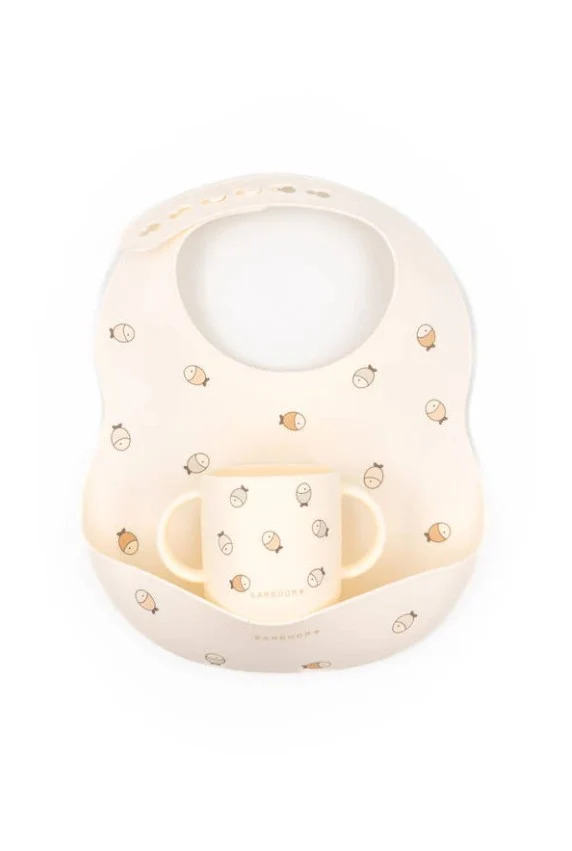 Bavaglino in silicone e tazza Bamboom