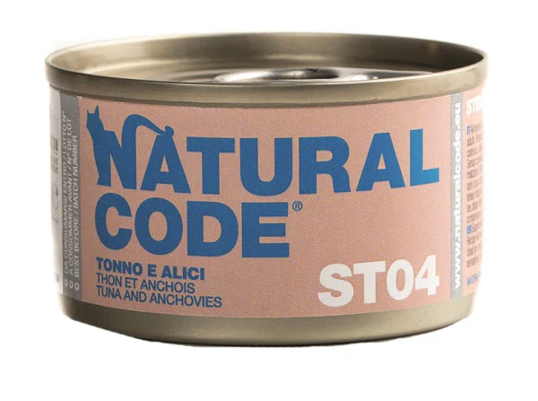 Natural Code Steril 04 Tonno e Alici Umido Gatto Lattina 85 g