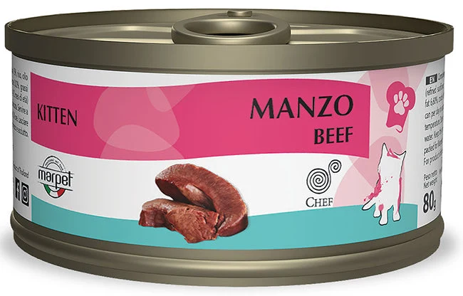Chef Kitten Manzo 80 g