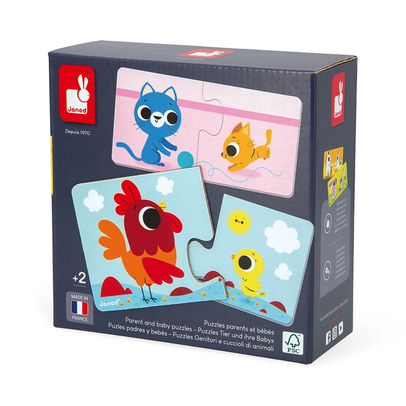 Puzzle genitori e cuccioli Janod