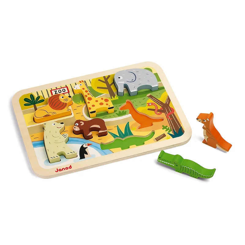 Chunky Puzzle Zoo in Legno Janod