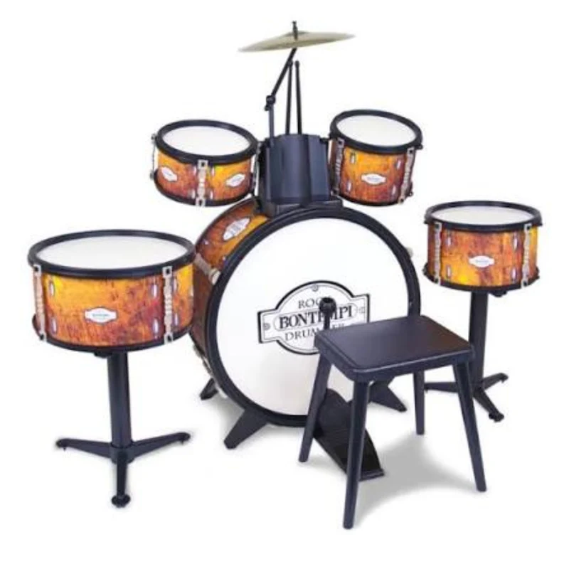 Batteria classica 6 elementi,sgabello bacchette 514831