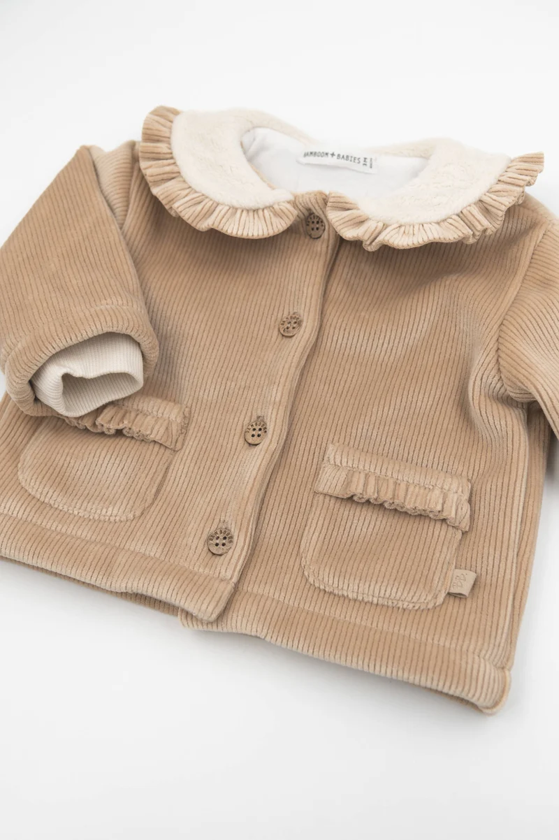 Giacca Curderoy con collo Teddy Bamboom