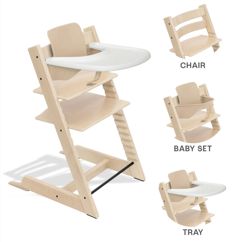 Stokke Tripp Trapp naturale completa di tutti gli accessori (lista n V&D - 12667)