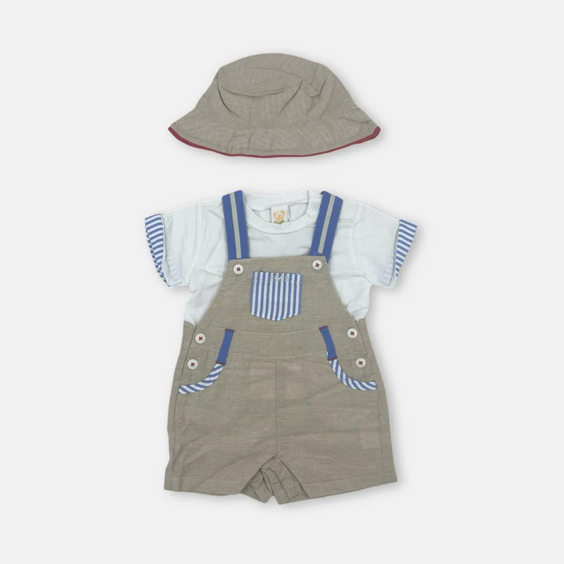 Pagliaccetto in Cotone con Cappello Luglio