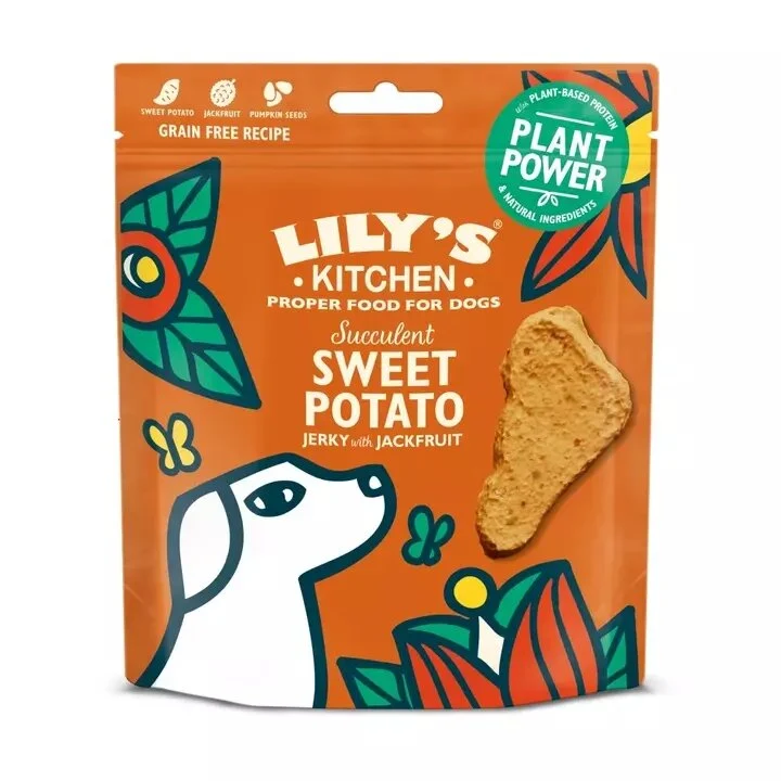 Lily's Kitchen Succulent Sweet Potato Jerky with Jackfruit Snacks Dog 70g