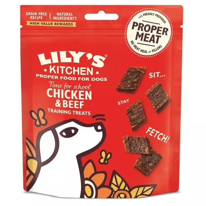 Lily's Kitchen Chicken & Beef Training Treats Snacks Dog 70g