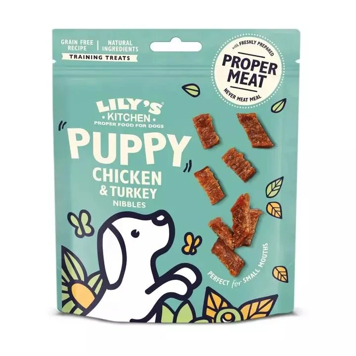 Lily's Kitchen Chicken & Turkey Nibbles for Puppies Snacks Dog 70g