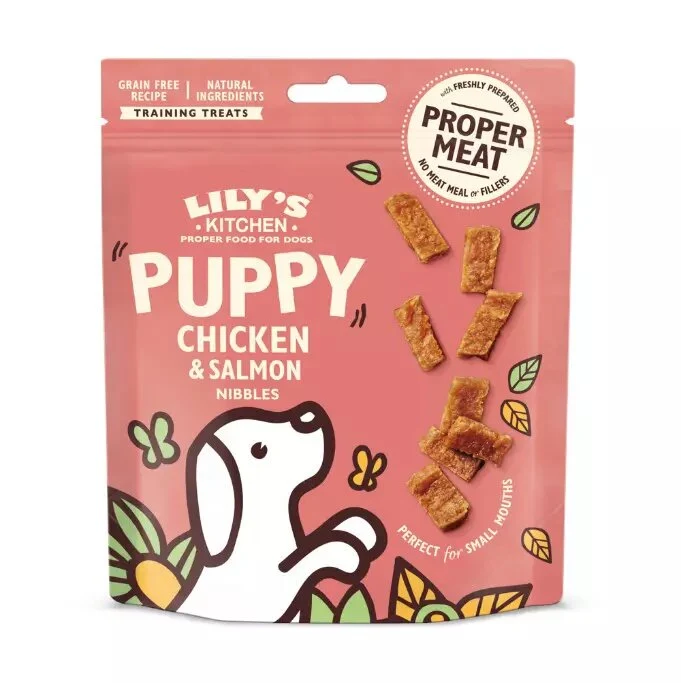 Lily's Kitchen Puppy Chicken and Salmon Nibbles Snacks Dog 70g