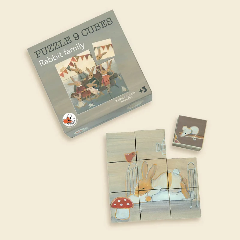 Egmont Toys - Puzzle a cubi Famiglia di conigli