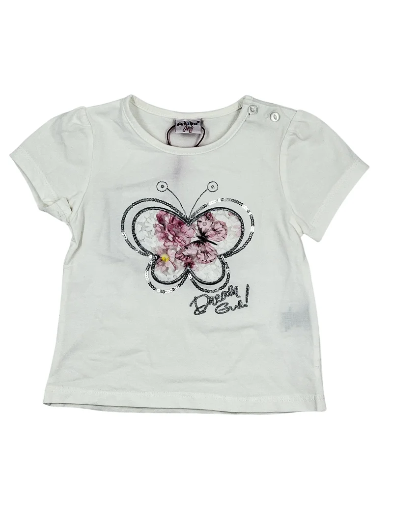 Maglia Cotone con Farfalla Ativo