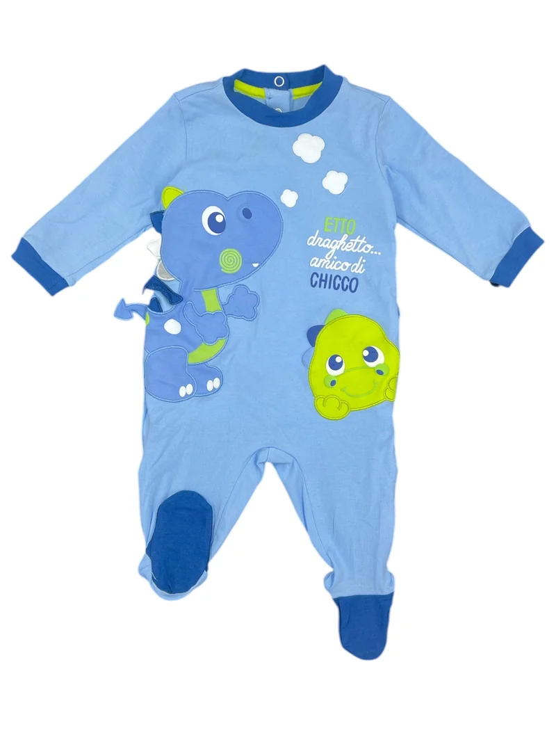 Tutina in Cotone con Ricami di Draghetti Chicco