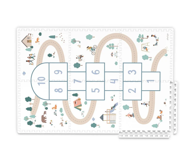 Tappeto gioco in schiuma eevaa fantasia HOPSCOTCH (CAMPANA), Play&go, 6 pezzi