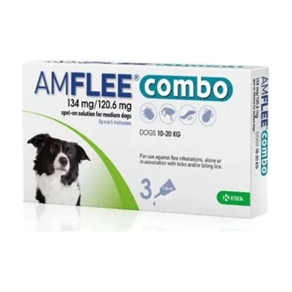 Amflee Combo Per Cani 134mg/120.6mg da 10 a 20 Kg 3x1,34ml
