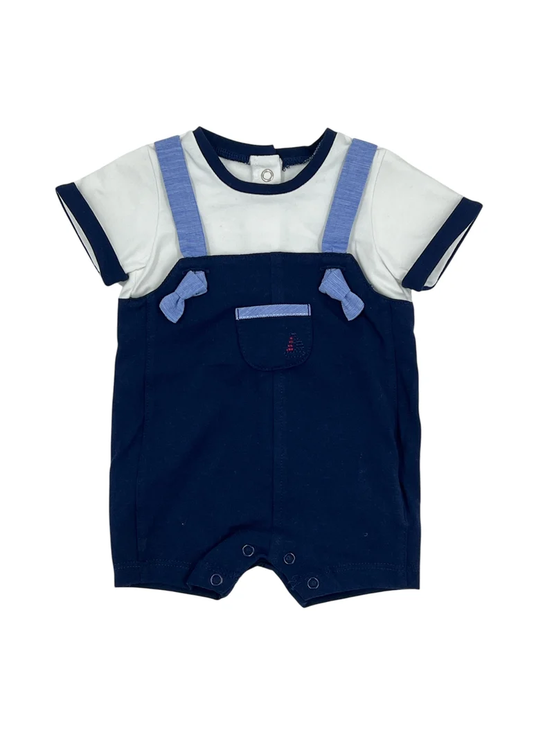 Pagliaccetto cotone dettagli blu Mayoral
