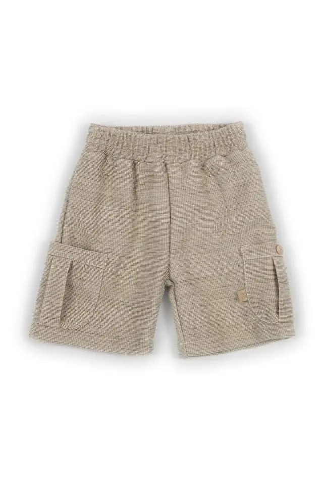 Shorts bermuda bimbo con tasche, MUSTARD con elastico in vita, Bamboom