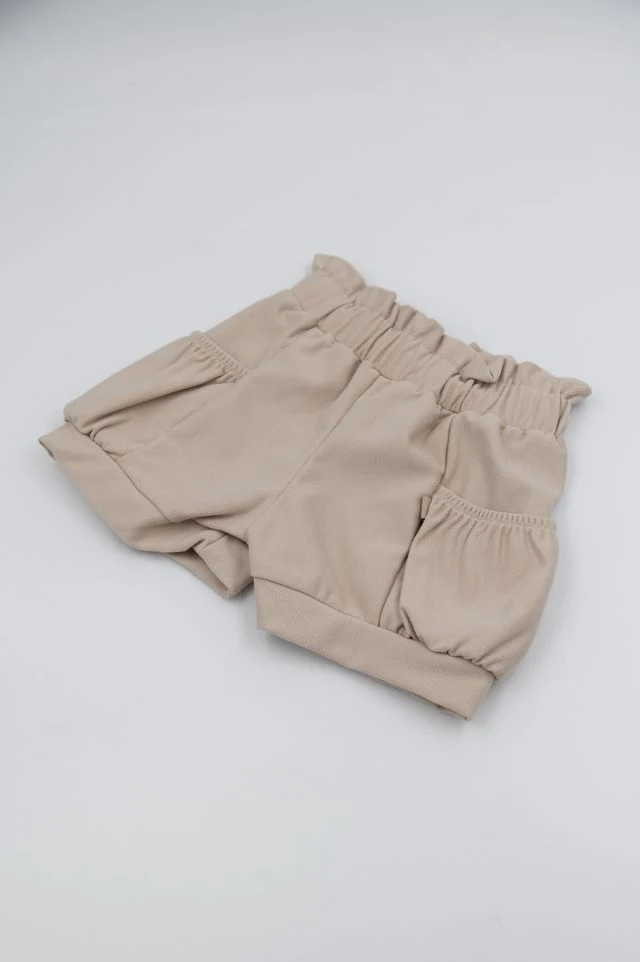 Short bimba SAND, con elastico in vita e tasconi, Bamboom