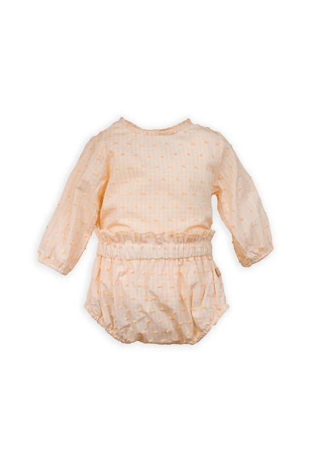 Twin Set SQUARE GIRL bimba, Peach, in fibra di bambù e cotone, Bamboom