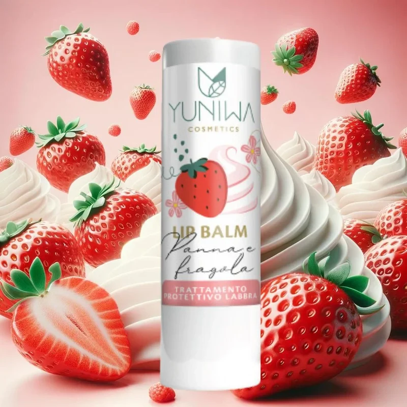 Balsamo Labbra Protettivo - Panna e Fragola