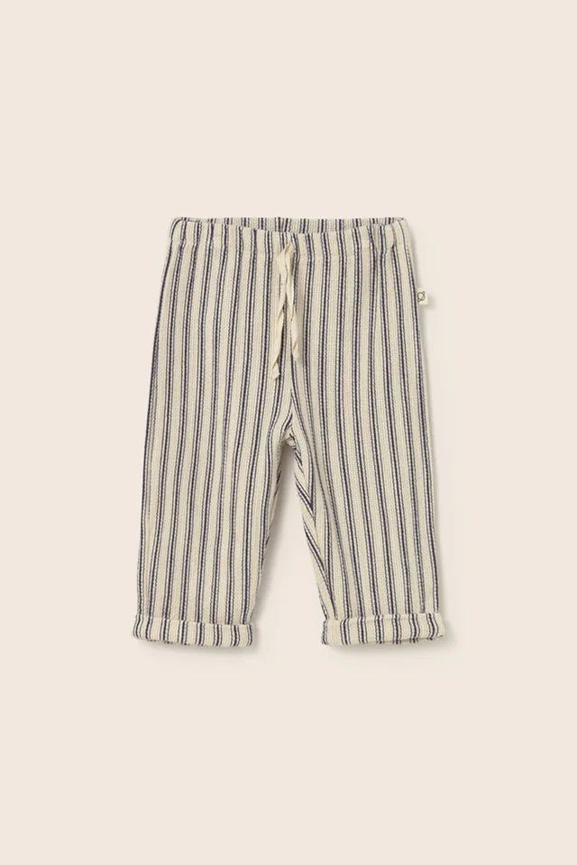 Pantalone ENZO panna con righe blu, Cozmo