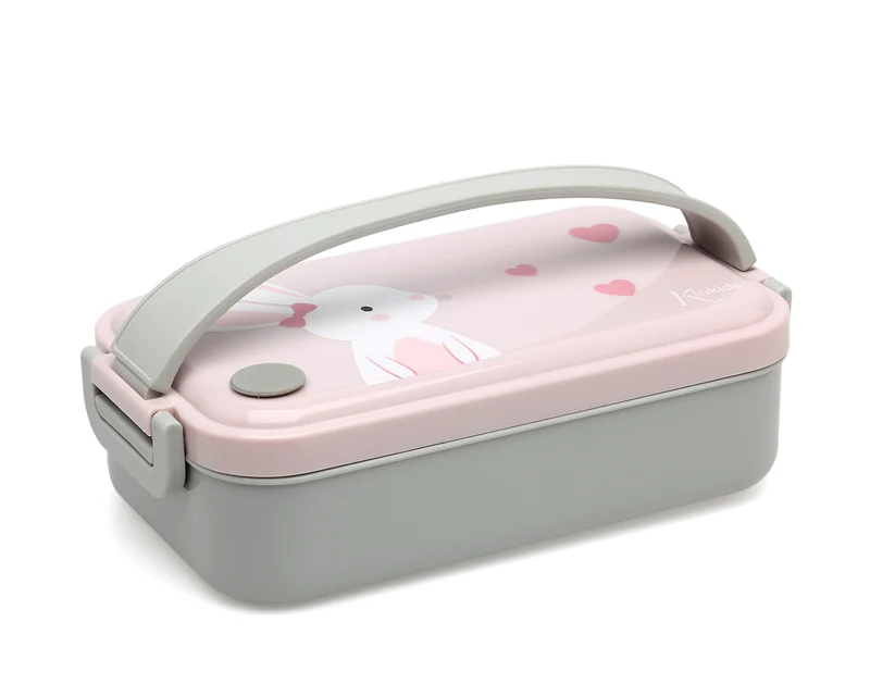 Contenitore per pranzo in acciaio inossidabile, rosa o azzurro, 550 ml Kiokids
