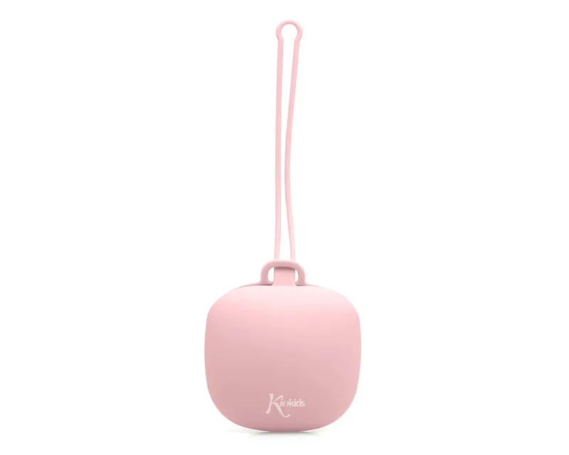 Porta succhietto in silicone soft, rosa o azzurro, Kiokids