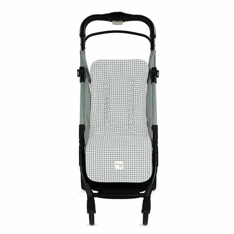 Materassino universale copriseduta passeggino I love Vichy Grey di Walking Mum