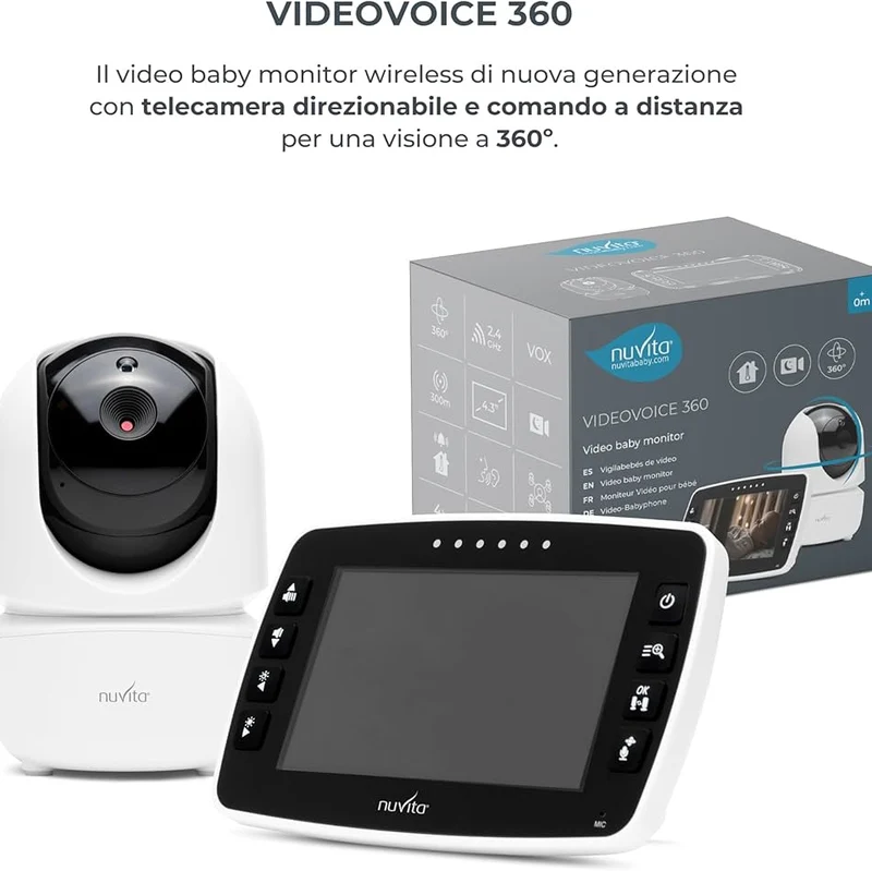NUVITA BABY CONTROLLO VIDEOVOICE360 (lista n F&M - 12631)