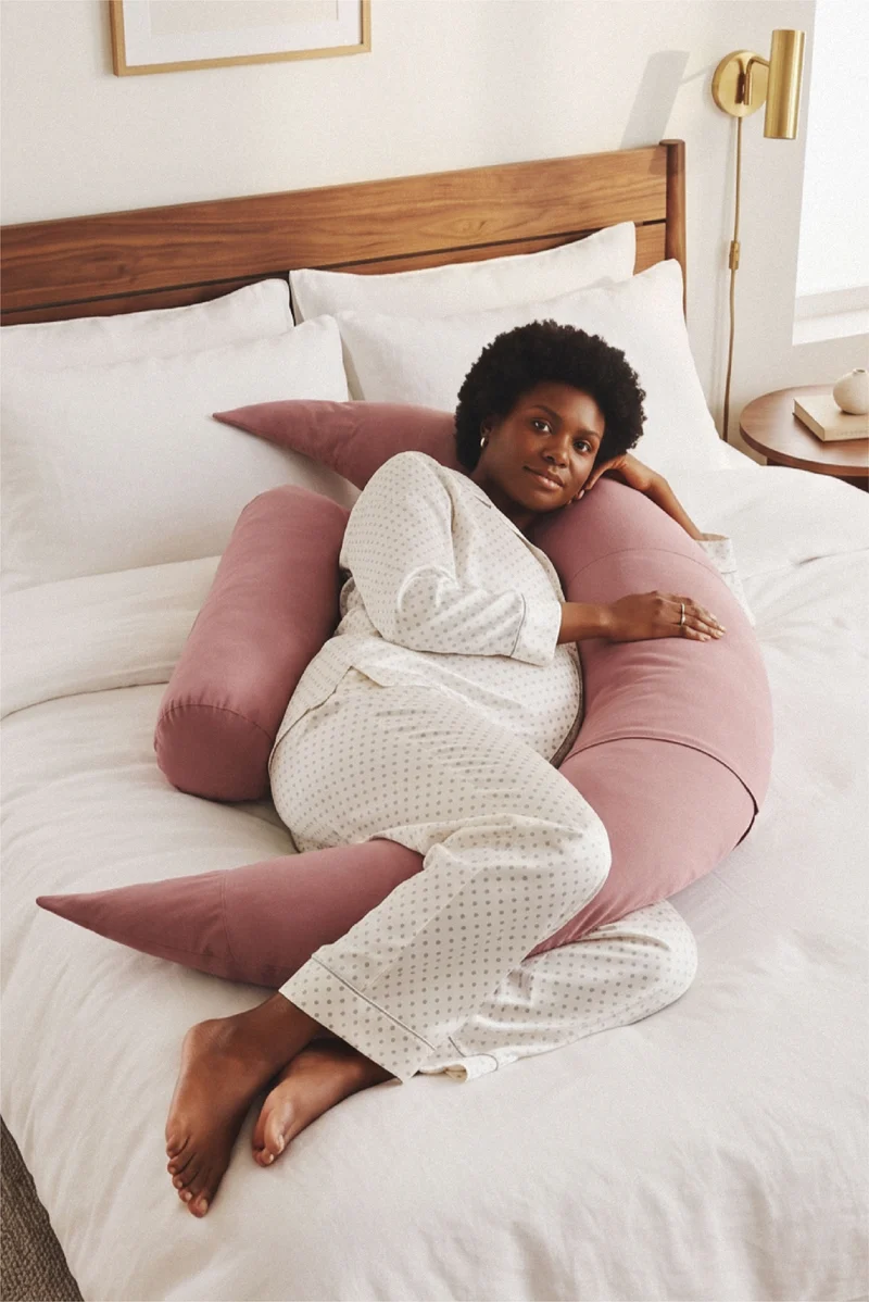 HUGS PLUS Pregnancy and Breastfeeding Pillow - Light Brown