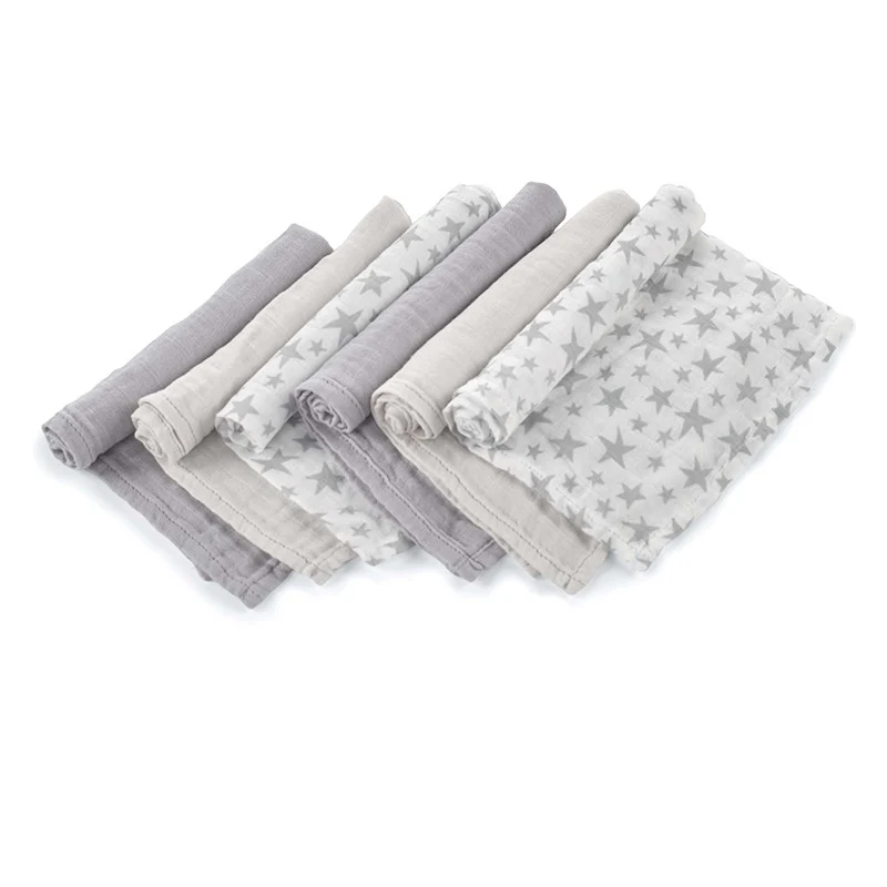 Mussola in bambù 35 x 35 cm 6pz Jané