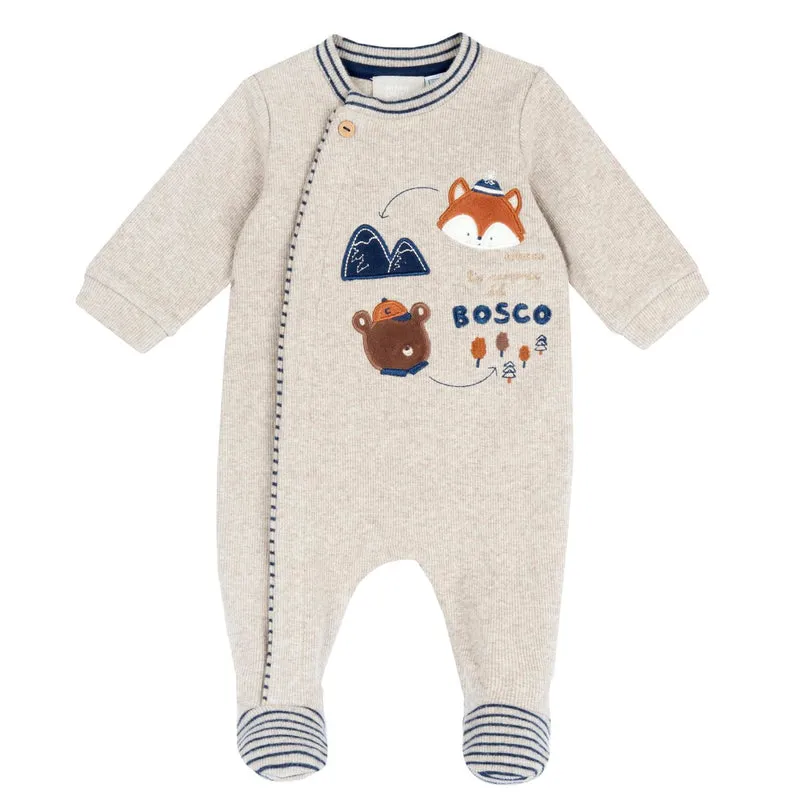 Tutina in Caldo Cotone Aperta Davanti Tema Animali Bosco, Chicco