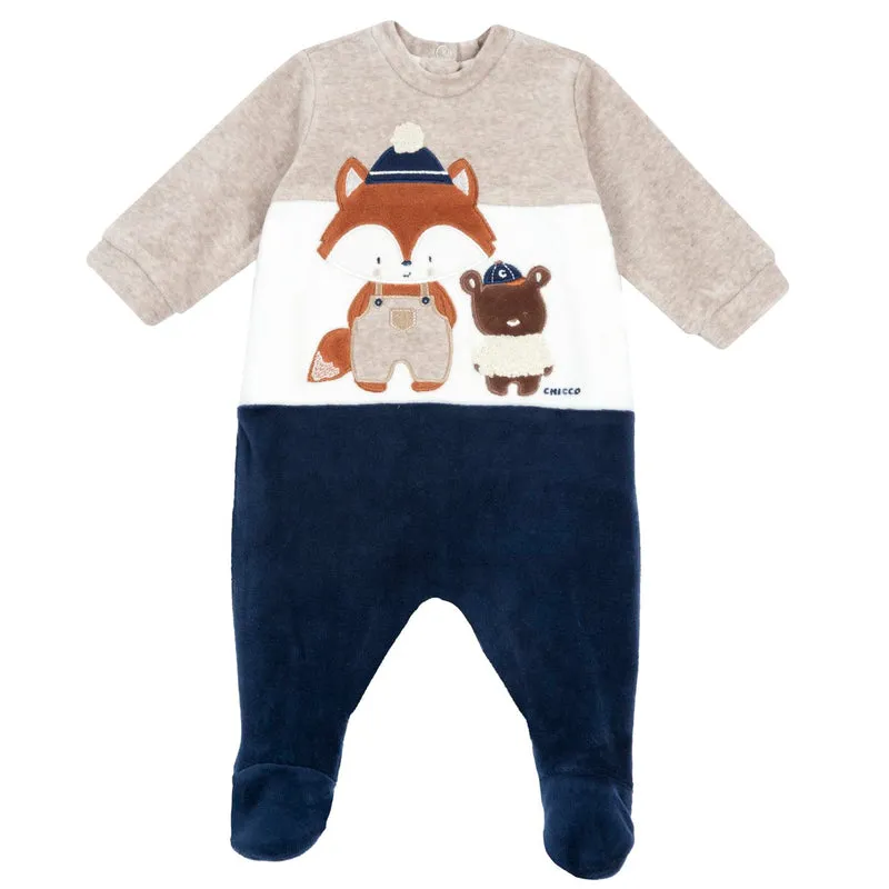 Tutina in Ciniglia Aperta Dietro Tema Animali, Chicco