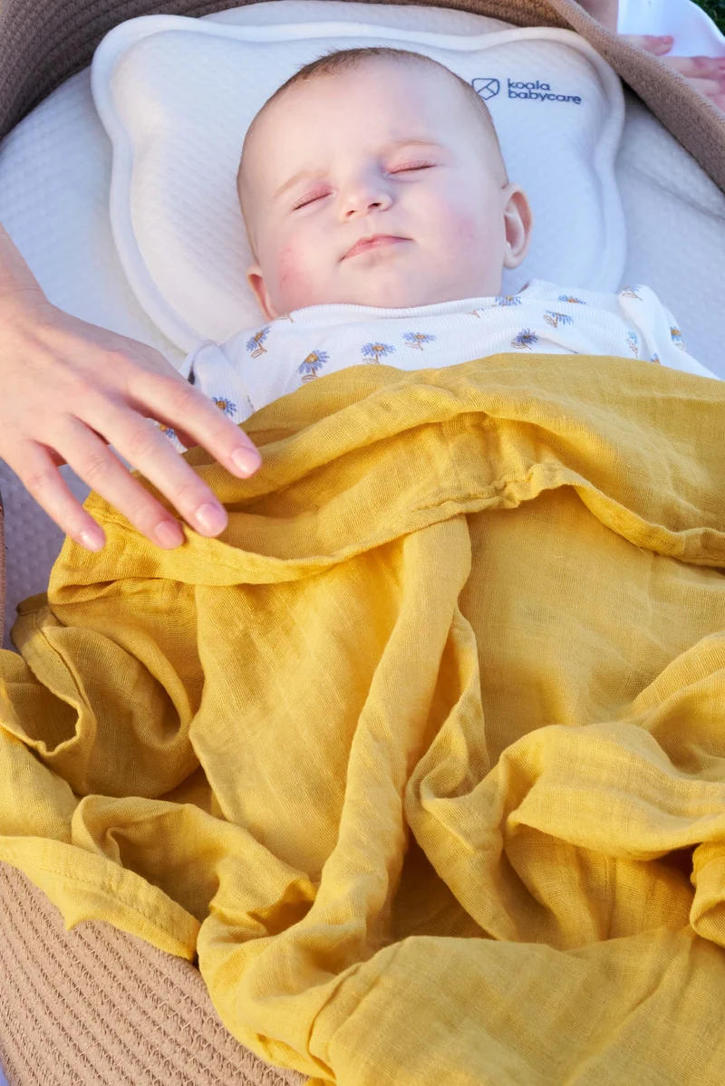 SOFT TOUCH 120x120 Newborn muslin cloths - Yellow