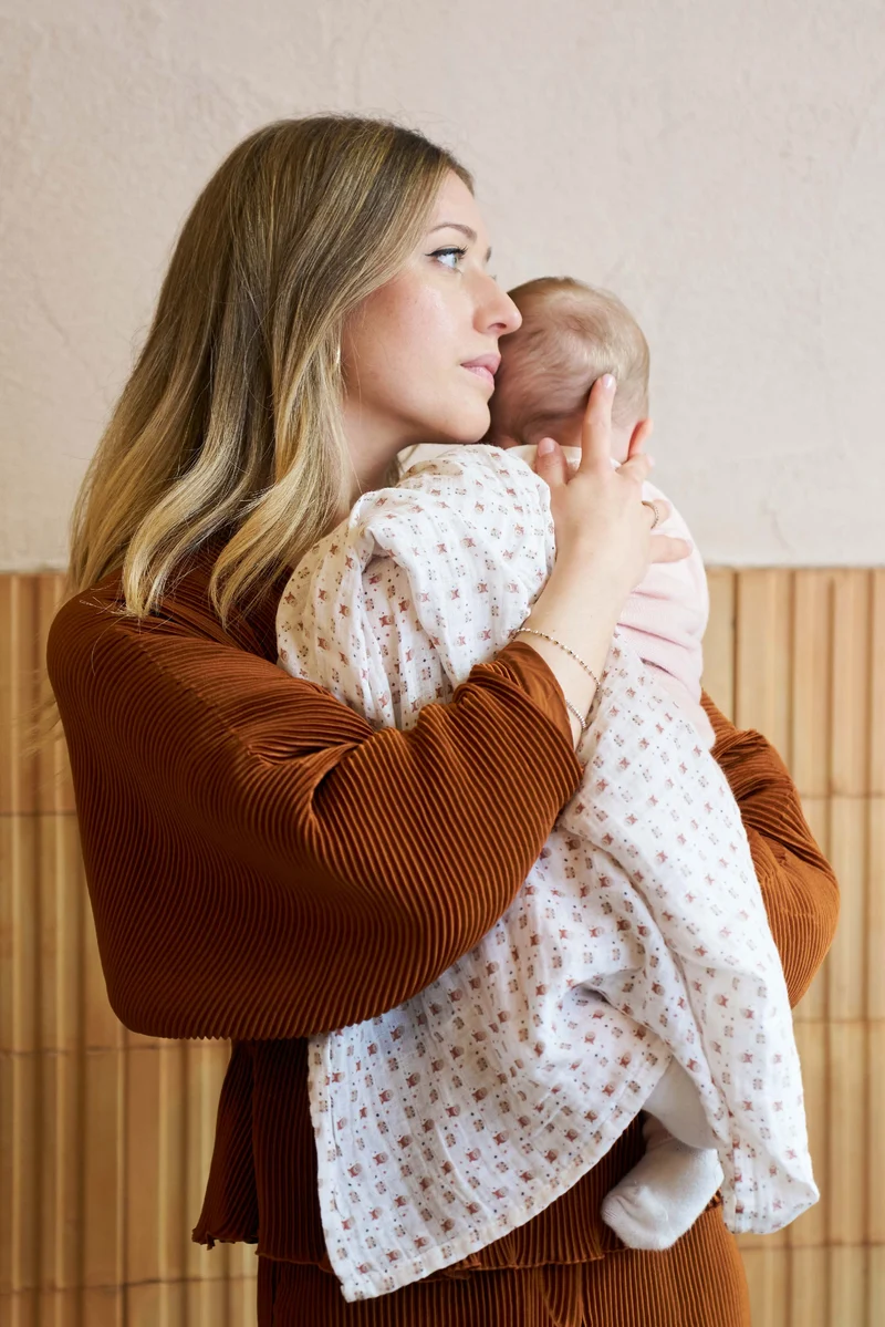 SOFT TOUCH 80x80 Newborn muslin cloths - Light Brown