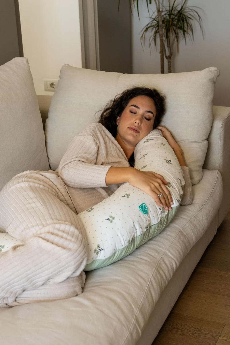 HUGS Pregnancy and Breastfeeding Pillow - Blossom Green