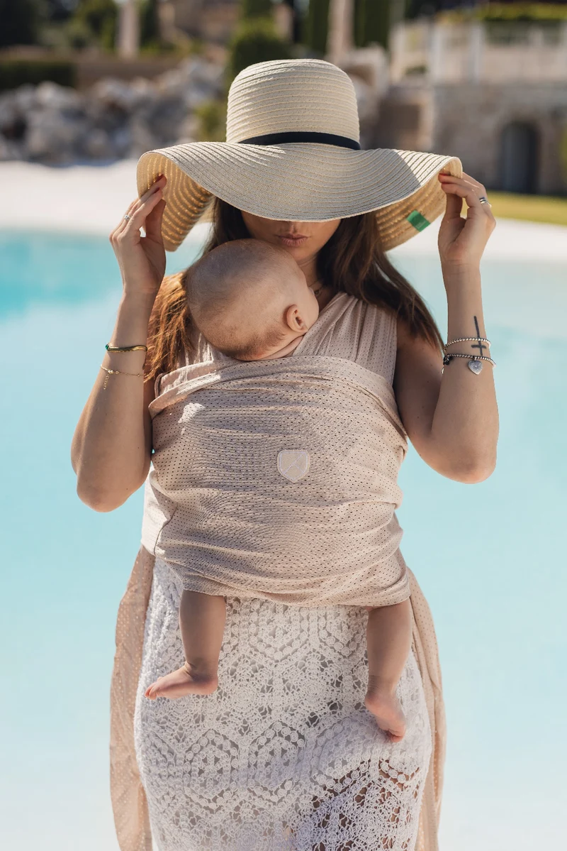 CUDDLE BREEZE Newborn Watersling Baby Wrap - Beige