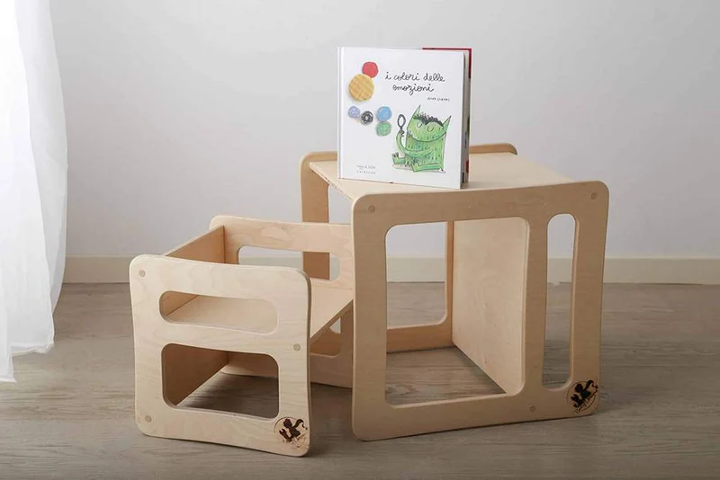 Set tavolo e sedia multifunzionale montessori Babydreams