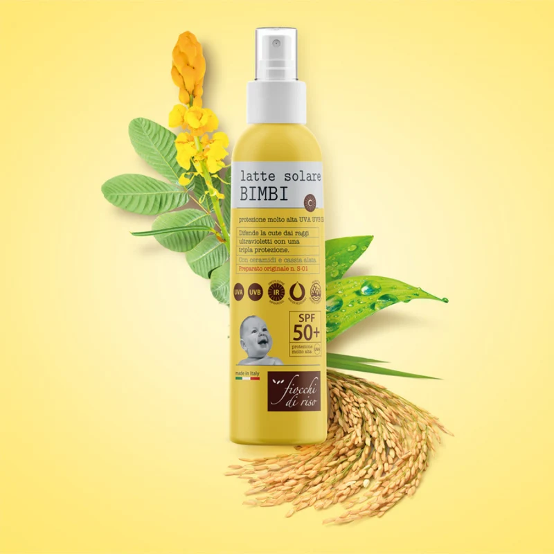 Latte Solare Spray Bimbi 50+ Fiocchi Di Riso