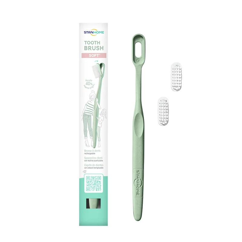 SPAZZOLINO SETOLE MORBIDE VERDE