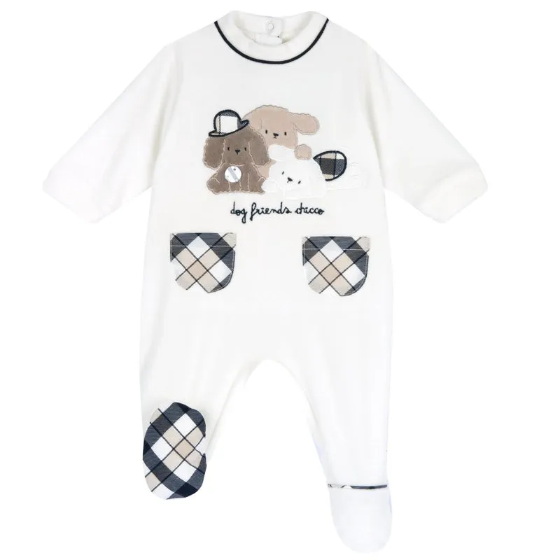 Tutina Ciniglia Fantasia Cagnolini Aperta Dietro, Chicco